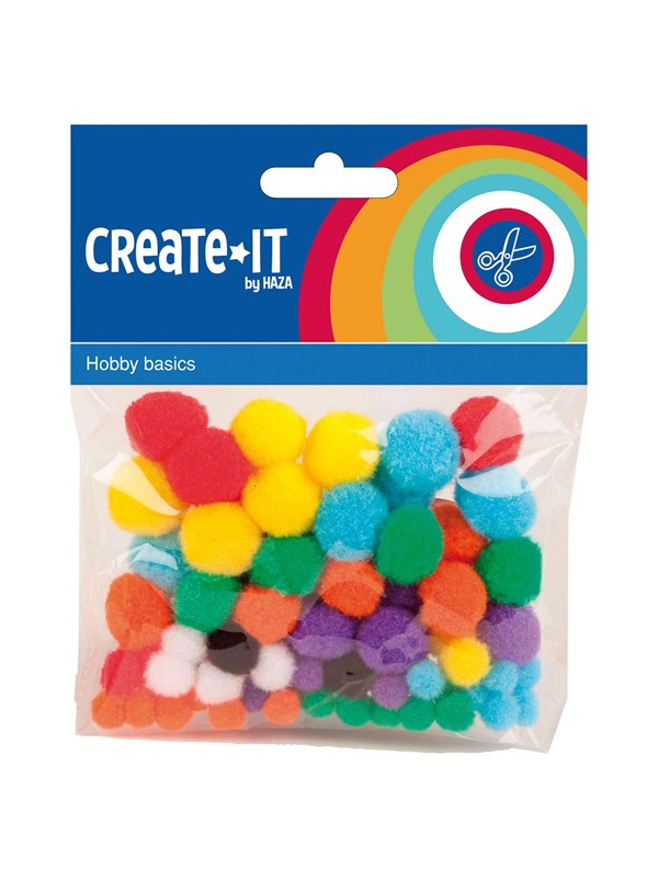 Knutselset Create It - Pompoms 78 Stuks