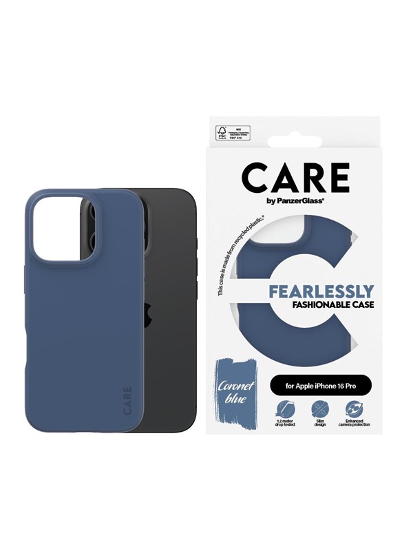 CARE by PanzerGlass Case Fashion Blue iPhone 16 Pro