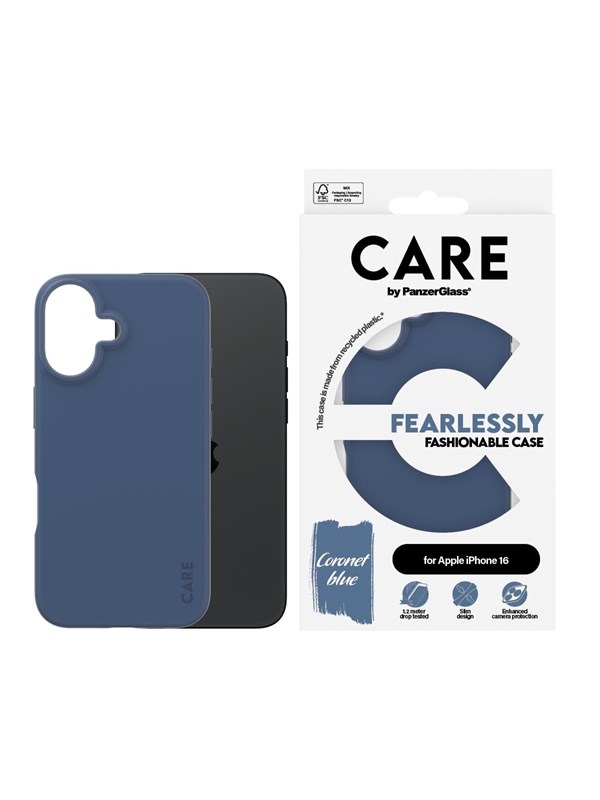 CARE by PanzerGlass Case Fashion Blue iPhone 16