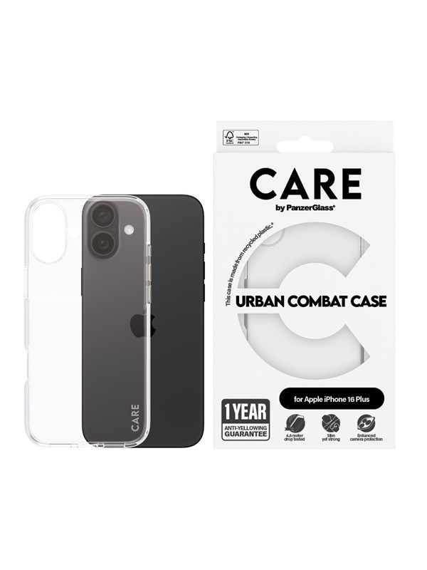 CARE by PanzerGlass Case Flagship Transparent iPhone 16 Plus
