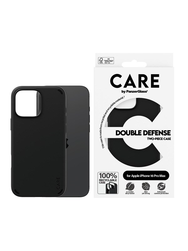 CARE by PanzerGlass Case Feature Double Defence Black iPhone 16 Pro Max