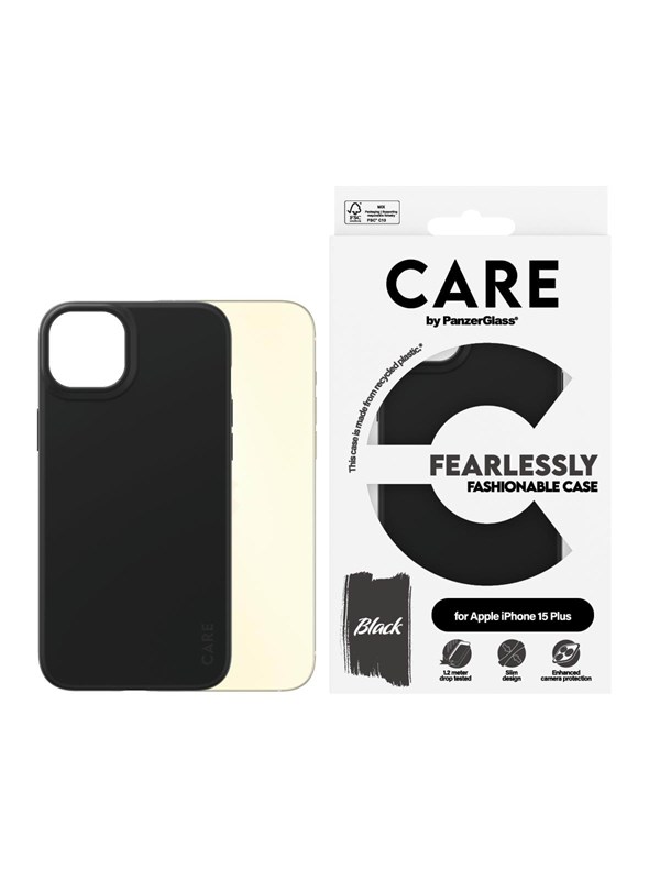 CARE by PanzerGlass Fashionable Case Black iPhone 15 Plus