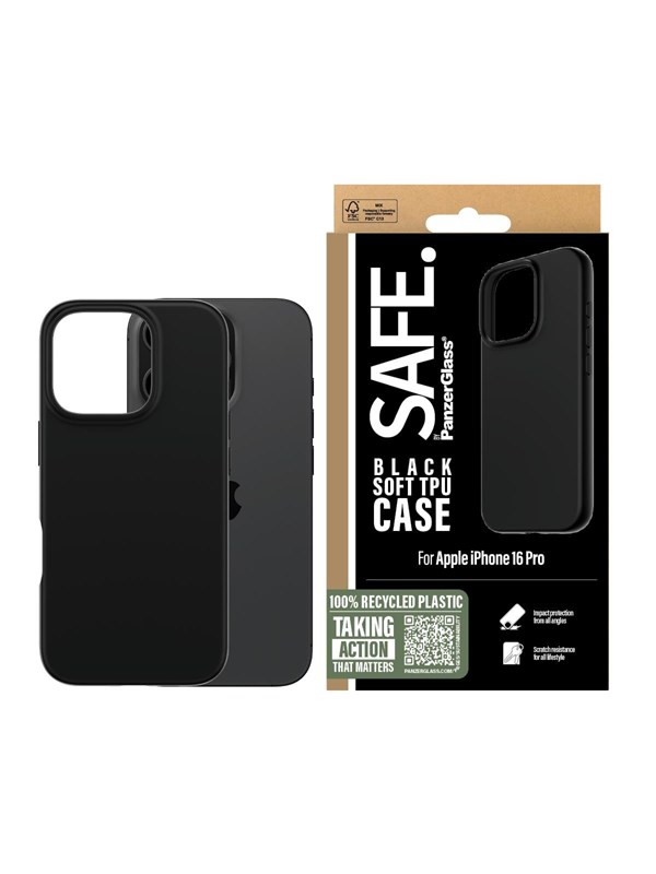 SAFE by PanzerGlass TPU Case iPhone 16 Pro | Black
