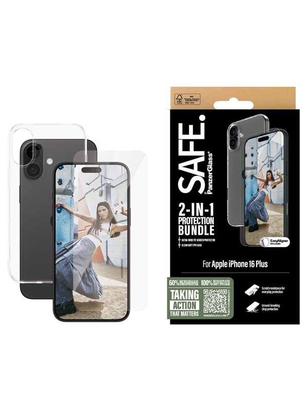 SAFE by PanzerGlass 2-in-1 Protection Bundle iPhone 16 Plus