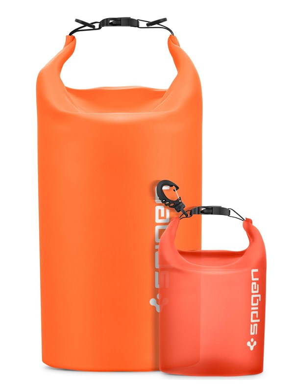 Spigen Aqua Shield Waterdichte Tas Set [20L+2L] Dry Bag Waterdichte Rugzak Pouch voor Strand Zwemmen Camping Varen Kajakken -Sunset Orange