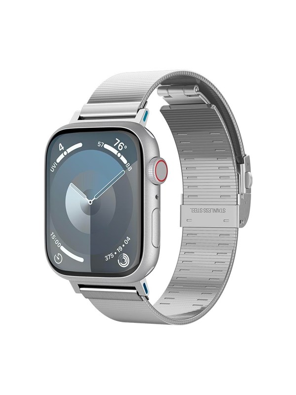 Spigen Sleek Link - Bandje Geschikt voor Apple Watch 1-10/SE/Ultra Bandje - 49/46/45/44/42MM - Zilver