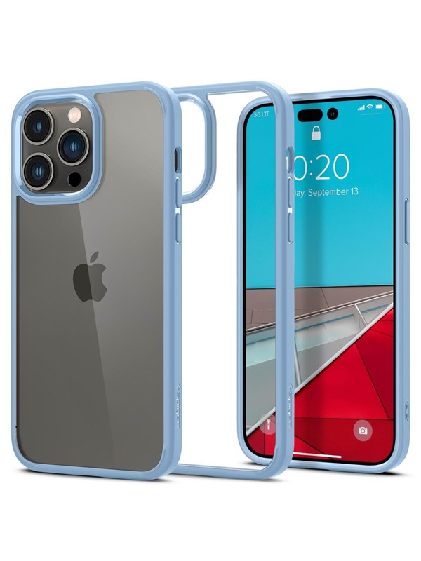 Spigen Crystal Hybrid Hoesje Geschikt voor Apple iPhone 14 Pro Max Blauw