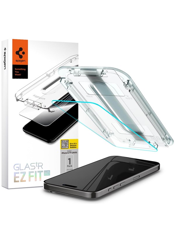 Spigen Glass tR EZ Fit HD 1 Pack - transparency - iPhone 15 Pro