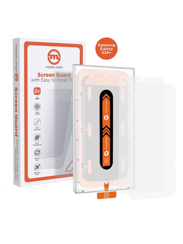 Mobile Origin Screen Guard Met Handige Applicator, 2 Stuks - Samsung Galaxy S24+
