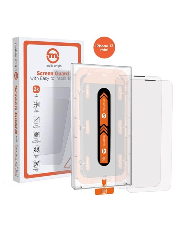 Mobile Origin Schermbeschermer Voor Iphone 13 Mini Met Handige Applicator (2 Stuks)