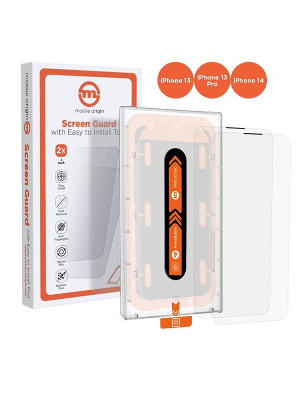 Mobile Origin Screen Guard iPhone 17e/16e/14/13/13 Pro/ with easy applicator 2 pack