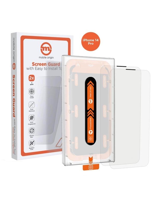 Mobile Origin Screen Guard iPhone 14 Pro with easy applicator - 2 pack