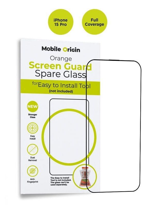 Mobile Origin Oranje Schermbeschermer Reserveglas Iphone 15 Pro