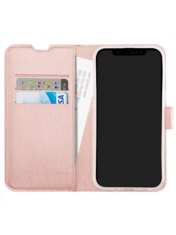 Vivanco Classic Wallet iPhone 15 Rose Gold