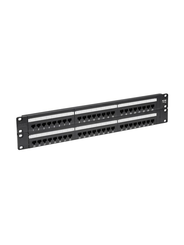 Tripp Lite 48-Port Cat6 Cat5 Patch Panel Rackmount 110 Punch Down RJ45 Ethernet 1URM 568B - patch panel - 19"