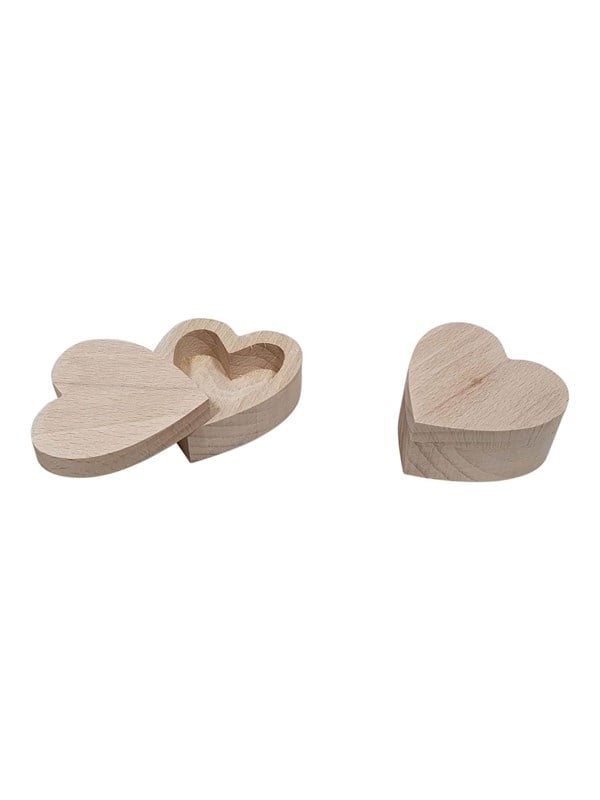 Playwood Jewelry box Heart shape Beech wood