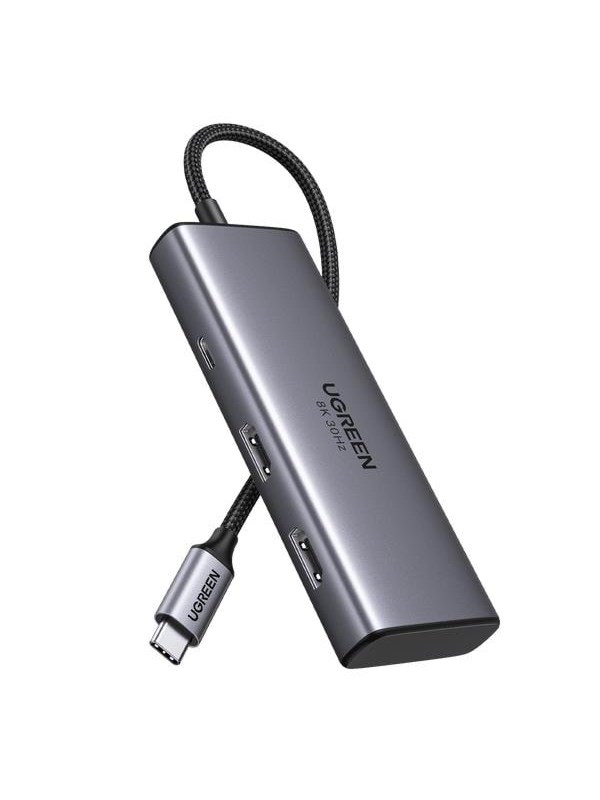 Ugreen Adapter Hub Usb 6In1 Voor Macbook Laptop 2X Hdmi Usb C Pd 2X Usb A 30