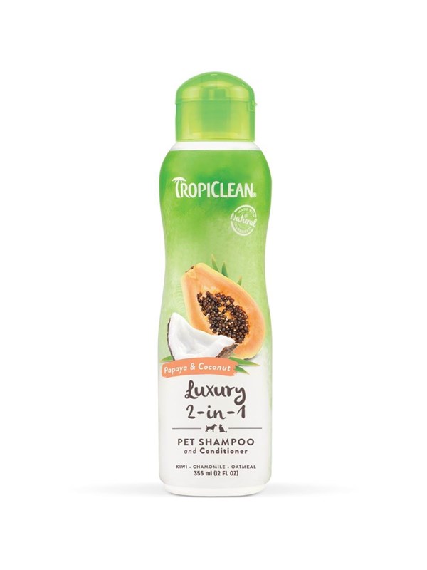 TropiClean Papaya en Kokos - Luxe Hondenshampoo en Conditioner -355 ml