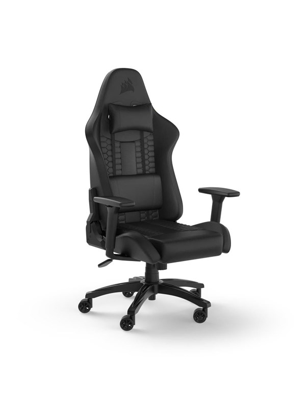 Corsair TC100 Relaxed Gaming stoel - Zwart - Pluche kunstleer - Tot 120 kg