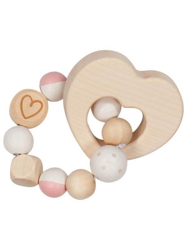 Goki Wooden Gripping Ring Heart
