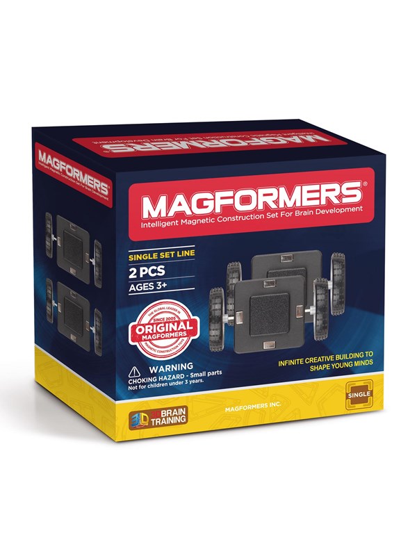 Magformers Single Set Line Wielset - 6 Onderdelen - Magnetische Bouwset