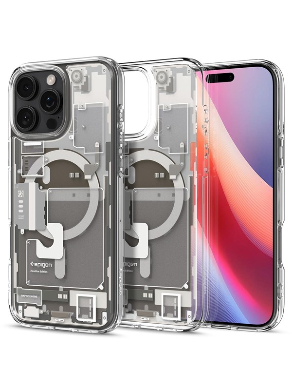 Spigen Ultra Hybrid Zero One (MagFit) mobiele telefoon behuizingen 17,5 cm (6.9") Hoes Titanium, Transparant, Wit