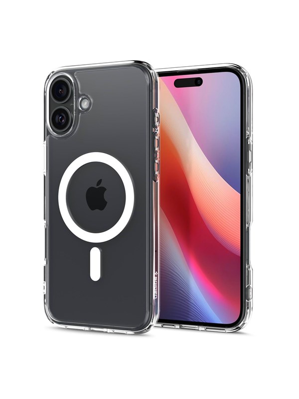 Spigen Ultra Hybrid MagFit - Hoesje Geschikt voor Apple iPhone 16 Plus - Compatibel met MagSafe - Back Cover Wit