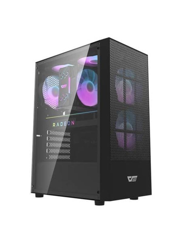 Darkflash Computer case A290 + 3 fans (black) - Case - Miditower - Zwart