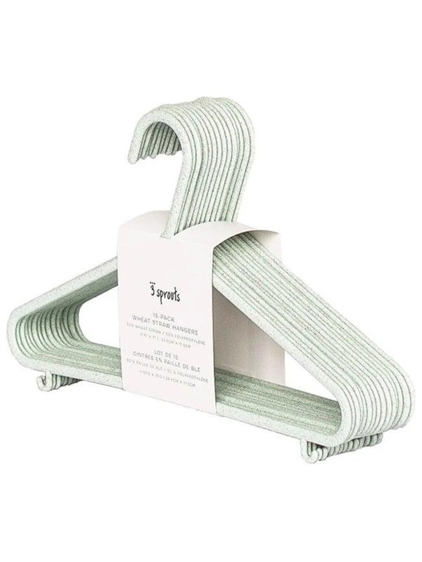 3 Sprouts - Hanger In Wheat Straw 15 pcs Green