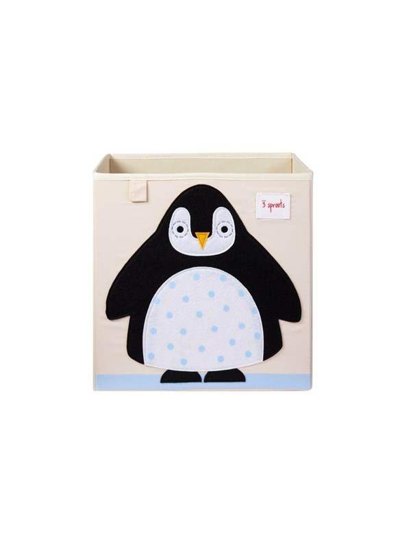 3 Sprouts Storage Box - Black Penguin