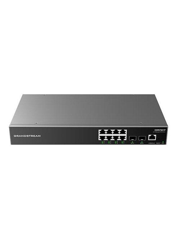 Grandstream GWN7801P 8-Port Gigabit Managed Switch POE+ (120W)
