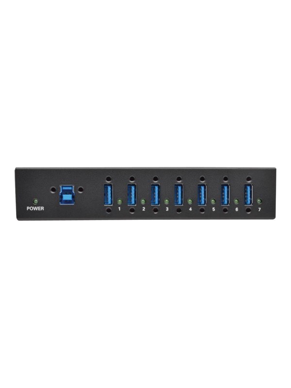 Eaton series 7-Port USB 3.0 Hub SuperSpeed with Dedicated 2A USB Charging iPad Tablet Metal USB hub - 7 - USB 3.2 - Zwart