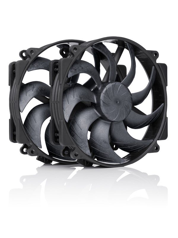 Noctua NF-A14x25r G2 PWM Sx2-PP chromax.black - Case ventilator - 120mm - Black
