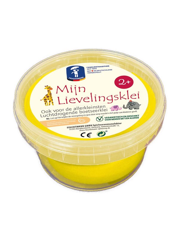 Feuchtmann klei geel 500g - luchtdrogende kinderklei allergenenvrij.