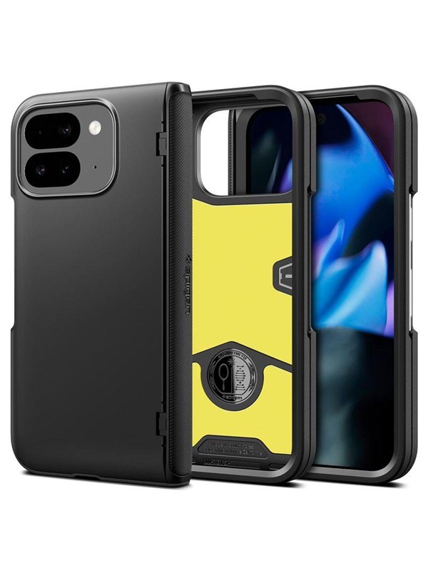 Spigen Slim Armor Pro Hoesje Geschikt voor Google Pixel 9 Pro Fold - Back Cover - Air Cushion - Hinge Protection - Zwart