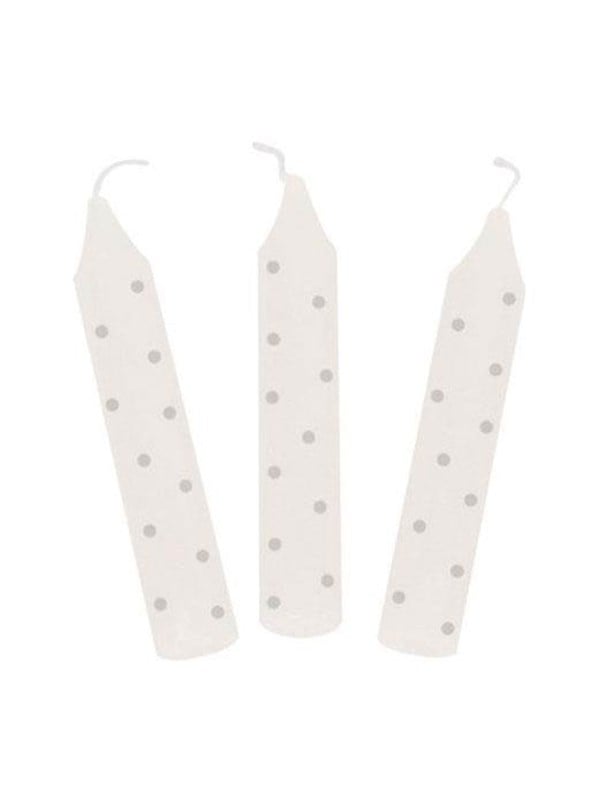 Goki Birthday Candles with Gray Dots 10 pcs.