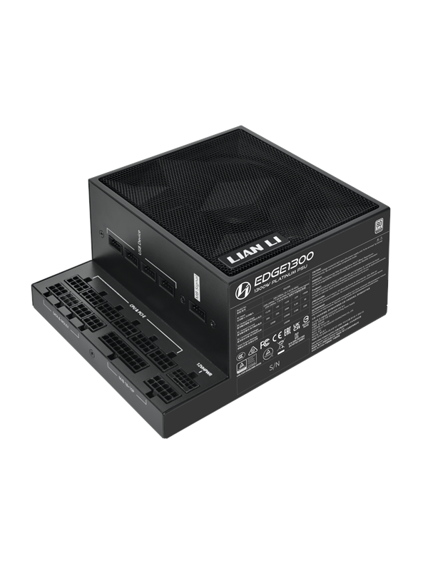 Lian Li EDGE 1300 BLACK Voeding - 1300 Watt - 120 mm - ATX 3.1 - 80 Plus 80 PLUS Platinum