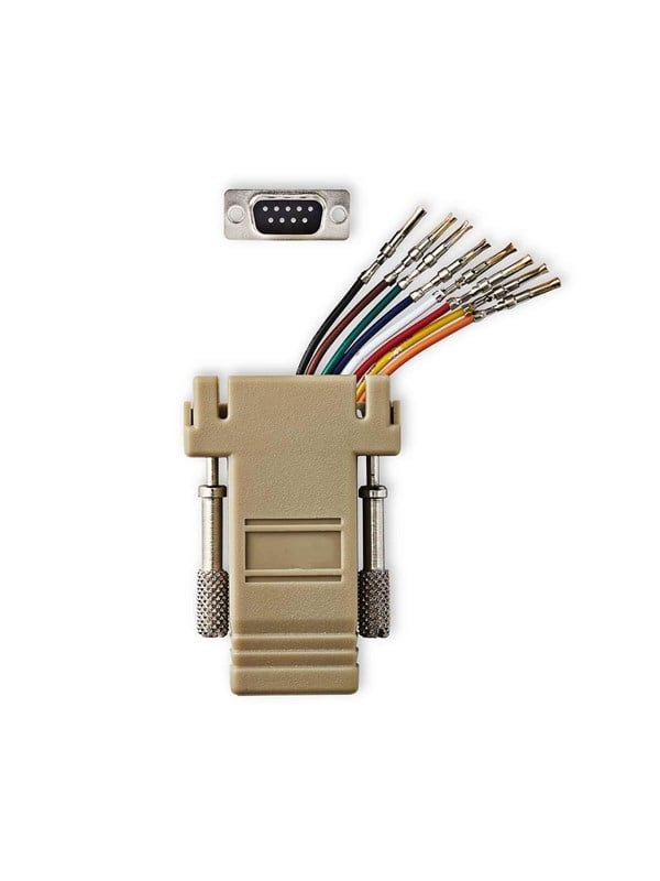Nedis Seriële Adapter - Adapter - D-SUB 9-Pins Female - RJ45 Female - Vernikkeld - Ivoor - Doos