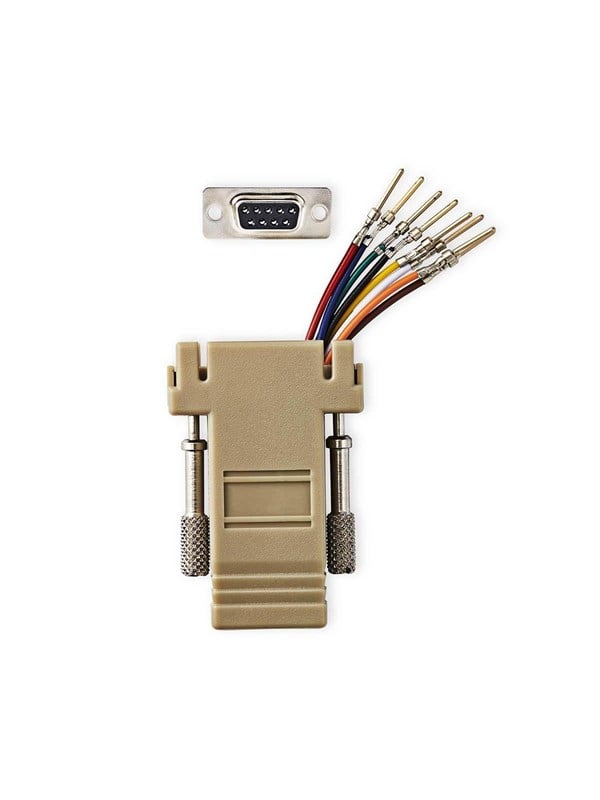 Nedis Seriële Adapter - Adapter - D-SUB 9-Pins Male - RJ45 Female - Vernikkeld - Ivoor - Doos