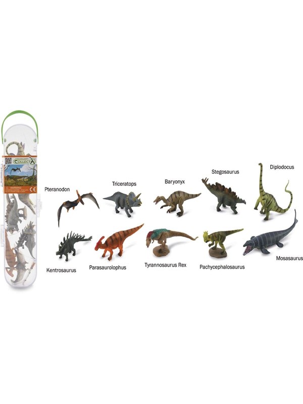 COLLECTA Figurine Mini Set - 10 Dinosaurussen - Prehistorie - Handgeschilderd - Miniatuur