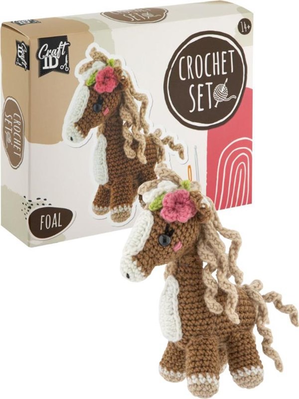 Craft ID Paard Alles-in-1 Haakset - Creatief Haakpakket voor Knuffels - Geschikt voor 14 jaar en ouder - DIY Haakproject
