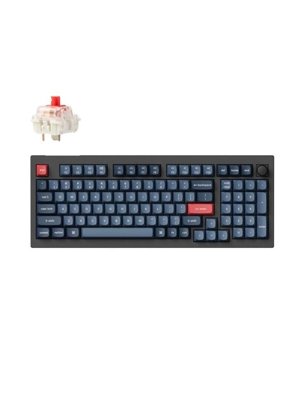 Keychron V5 MAX QMK/VIA Wireless RGB Hot Swap Jupiter Red - Carbon Black - Gaming toetsenbord - Noords - Zwart