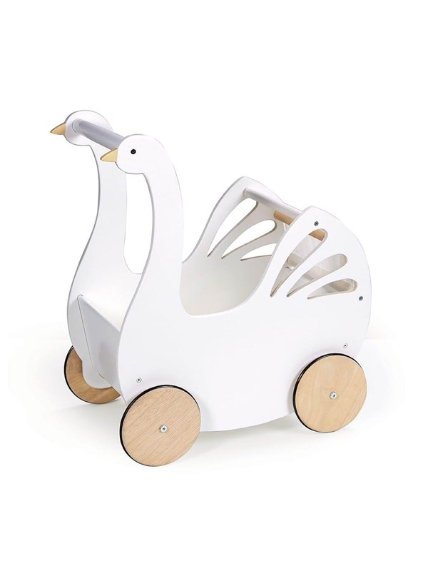 Tender Leaf Toys - Houten Poppenwagen 'Sweet Swan'