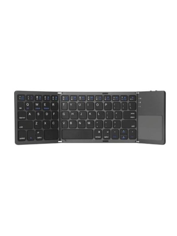 XtremeMac Bluetooth Travel Keyboard Foldable with Touchpad - Toetsenbord - Engels (US international) - Zwart