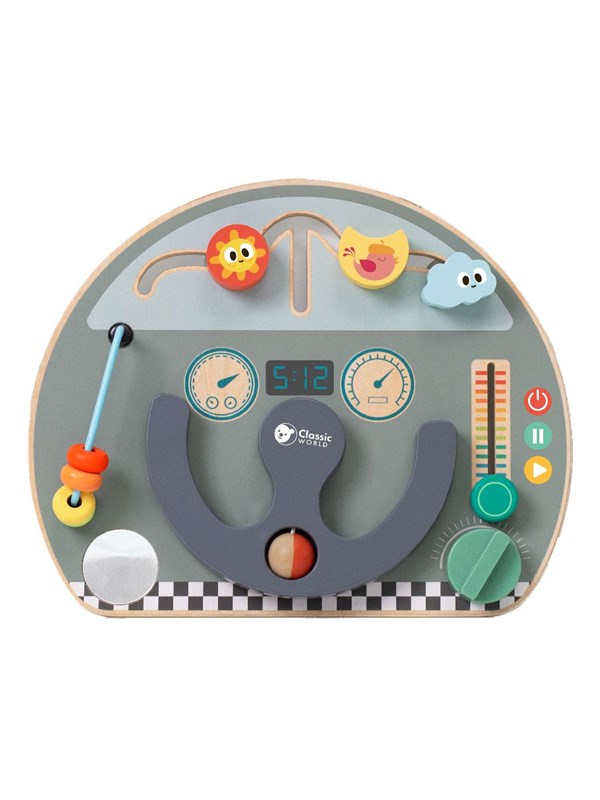 Classic World houten activiteitenbord verkeer educatief speelgoed reis.