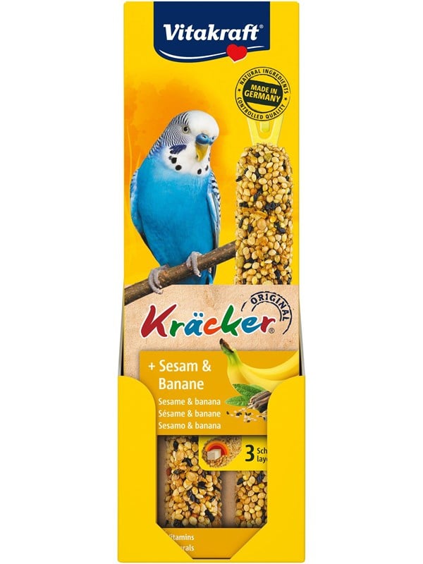 Vitakraft Parkietkracker Sesam/Banaan 2in1 - Vogelsnack 1 x 2 krackers