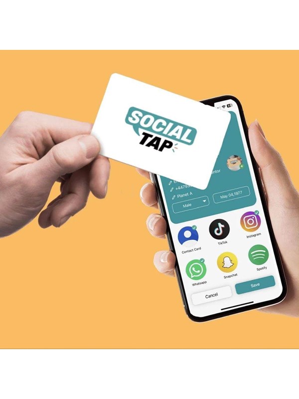MikaMax Digitaal Visitekaartje – NFC Card – Social Tap – Contactloos Netwerken – PVC Pasje Wit