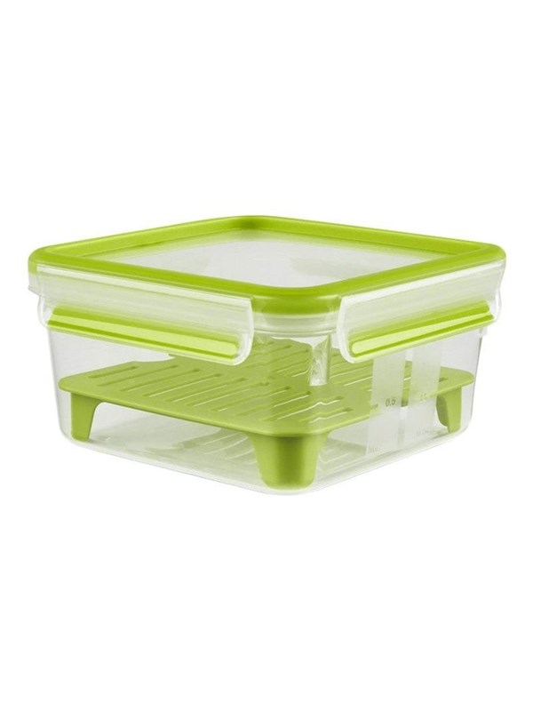EMSA CLIP & GO - food storage container - green transparent - 1.3 L