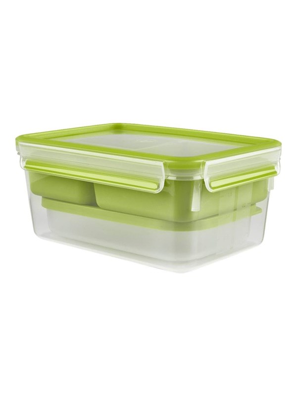 EMSA CLIP & GO - food storage container - green transparent - 2.2 L