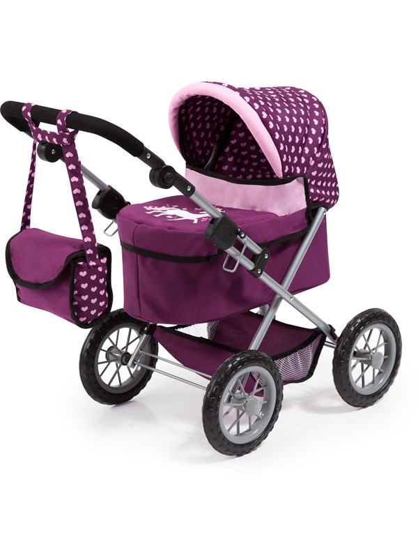 Bayer Design - Poppenwagen Trendy - Paars met hartjes